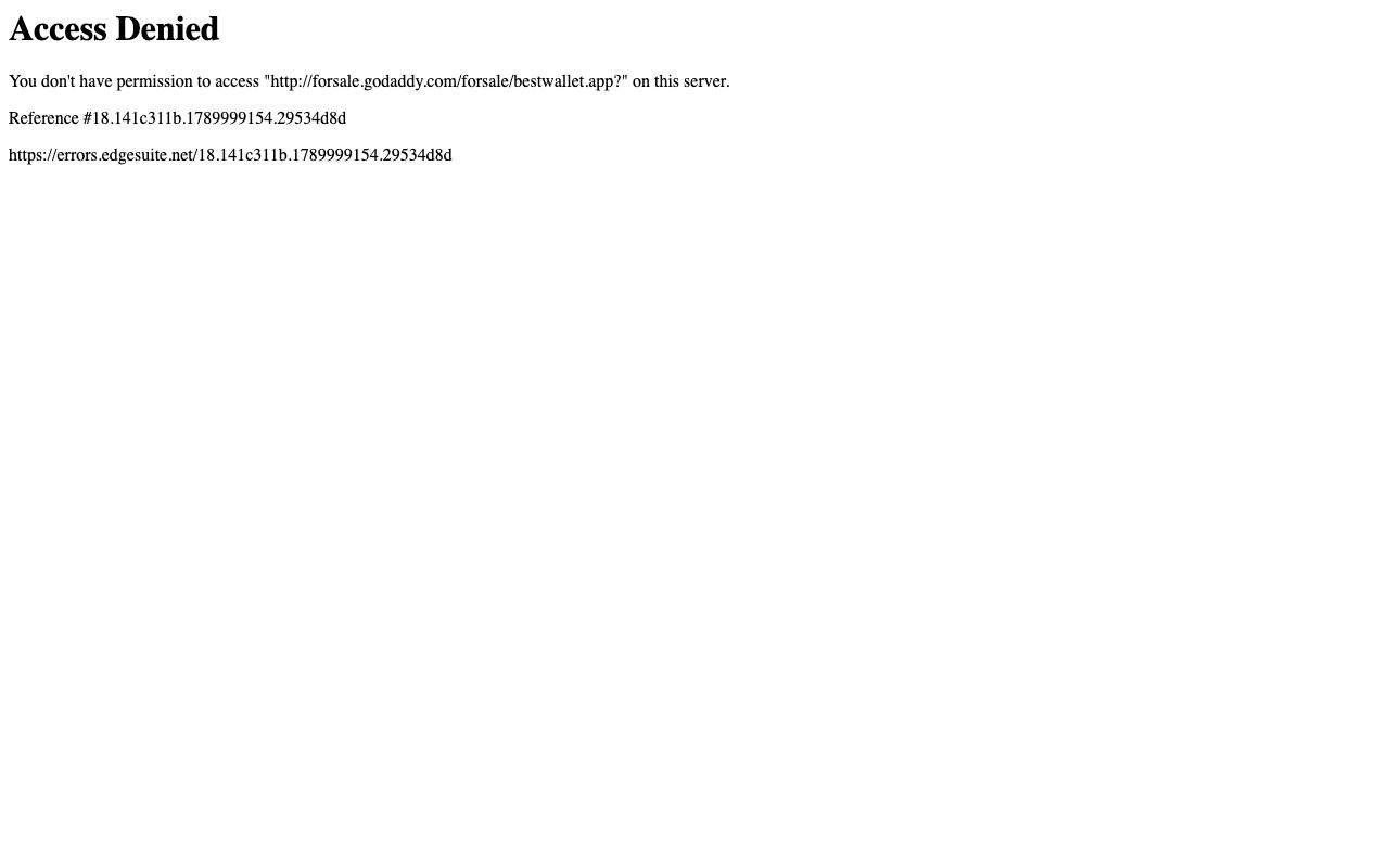 Best Wallet interface screenshot
