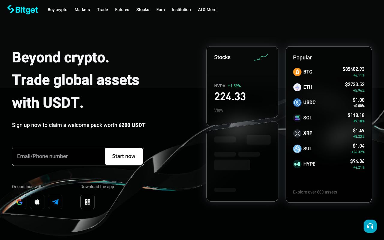 Bitget interface screenshot