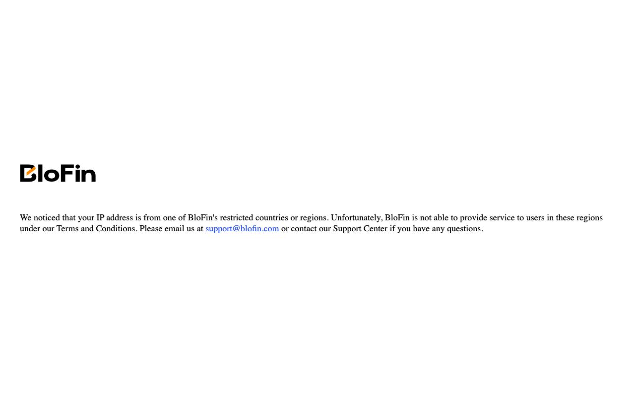 BloFin interface screenshot