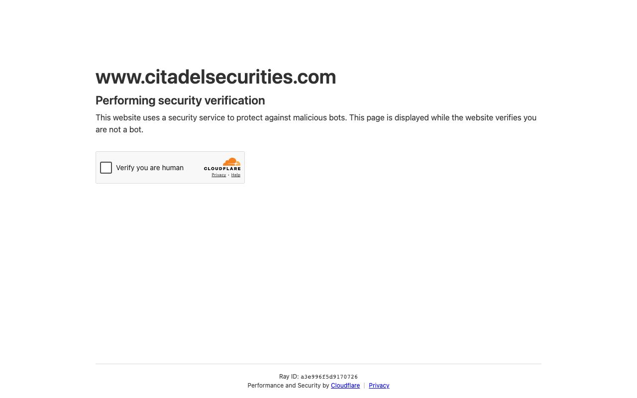 Citadel Securities Crypto Division interface screenshot