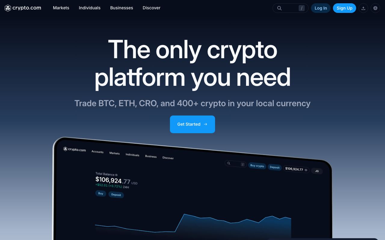Crypto.com interface screenshot