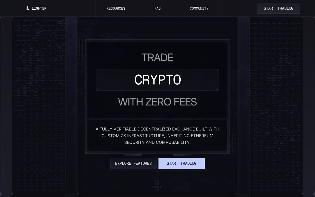 Lighter Protocol interface screenshot