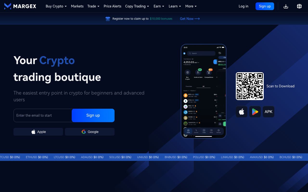 Margex interface screenshot