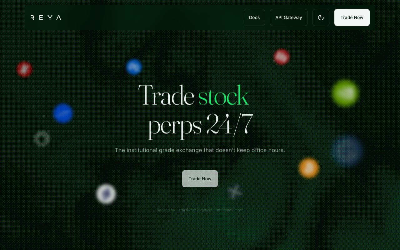 Reya interface screenshot