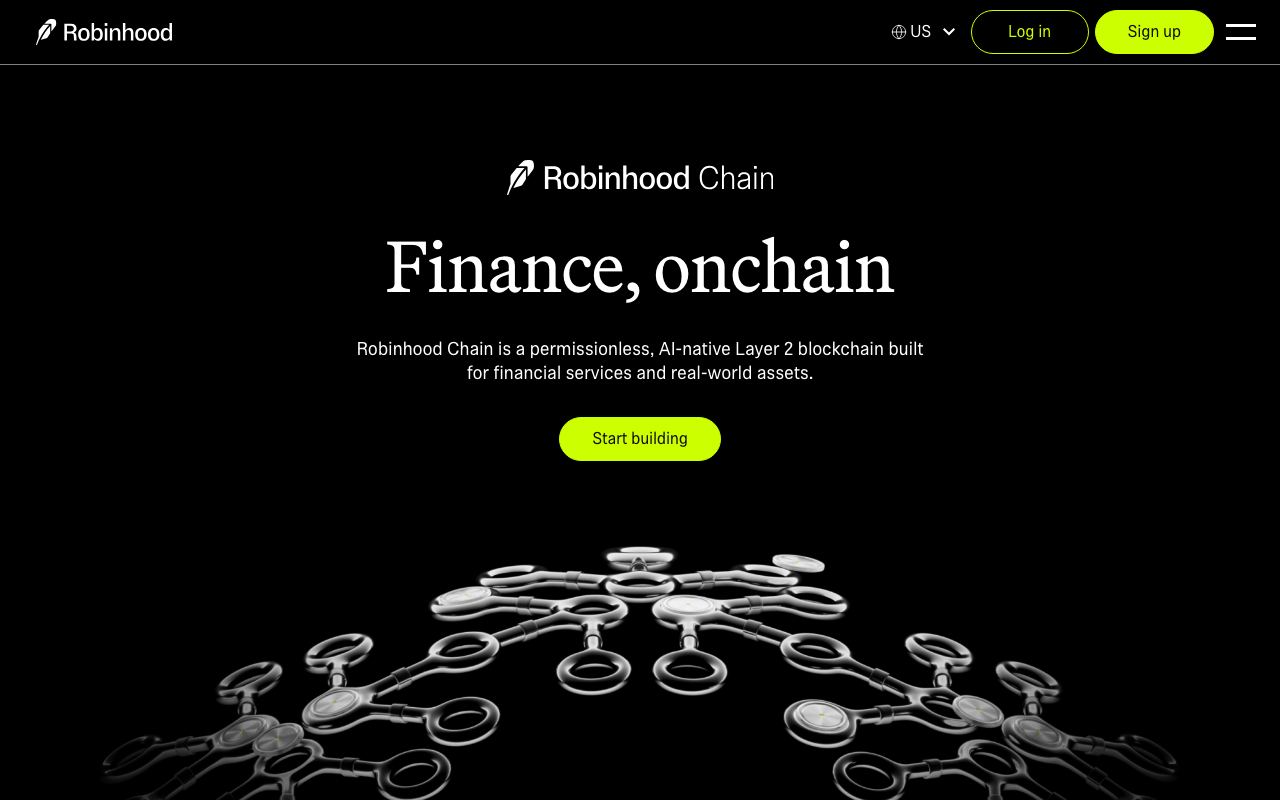 Robinhood Chain interface screenshot