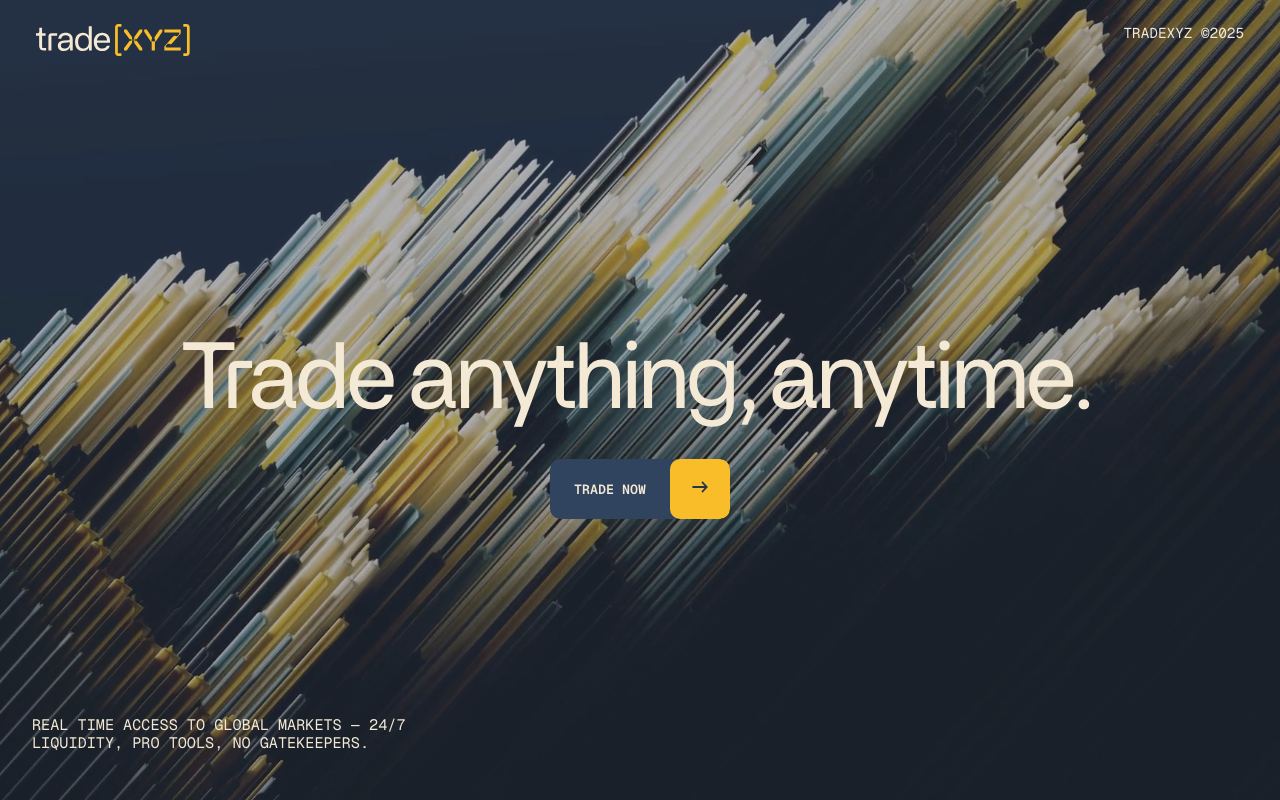 Trade.xyz interface screenshot