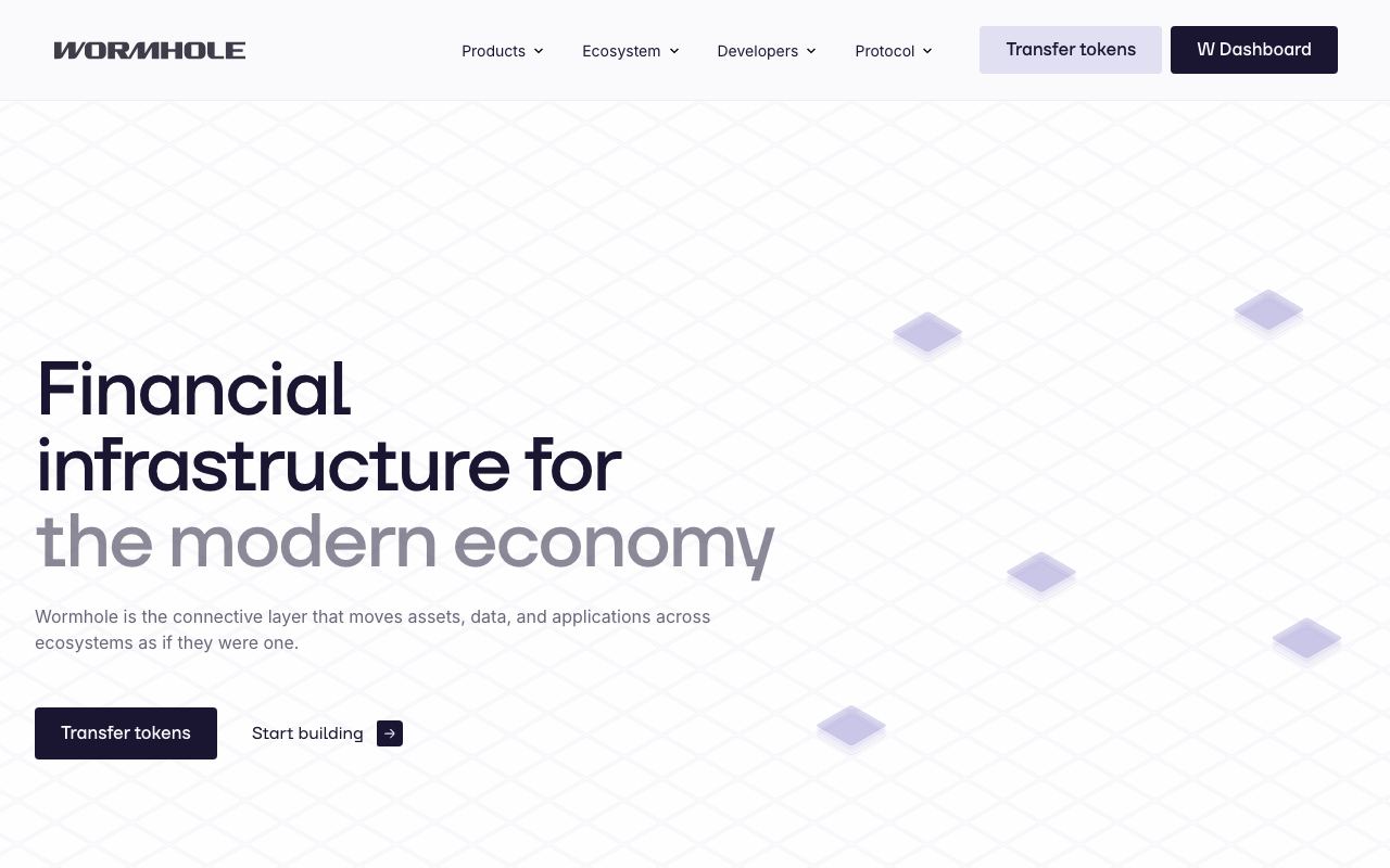 Wormhole Token Bridge interface screenshot