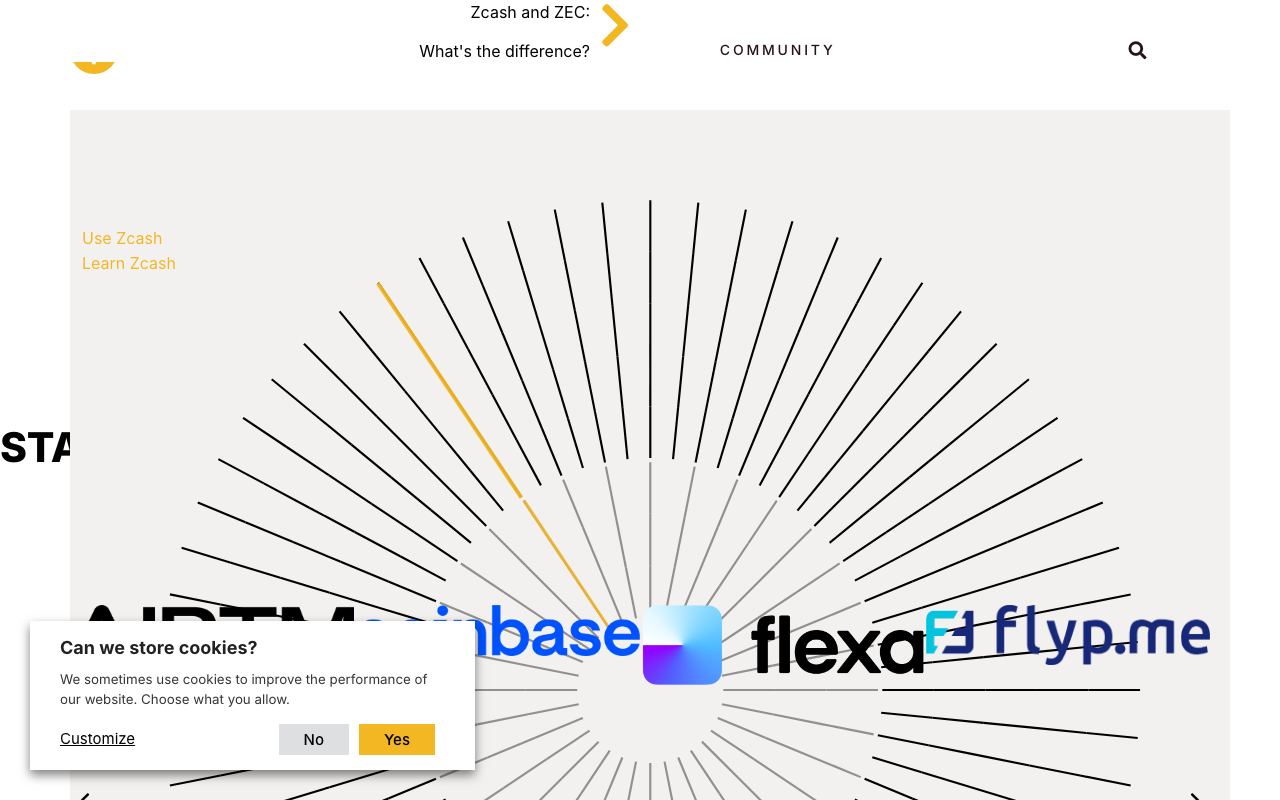 Zcash (ZEC) interface screenshot